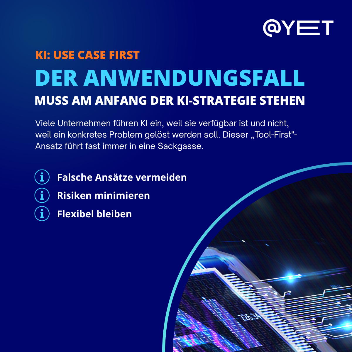 Bei jeder KI-Strategie muss der Anwendungsfall am Anfang stehen